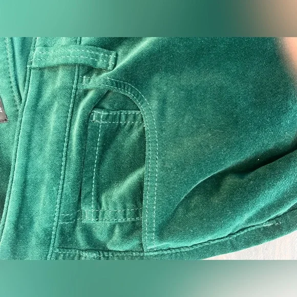 Talbots Green Velveteen stretch Straight leg women’s pants preppy chic classy - Picture 8 of 11